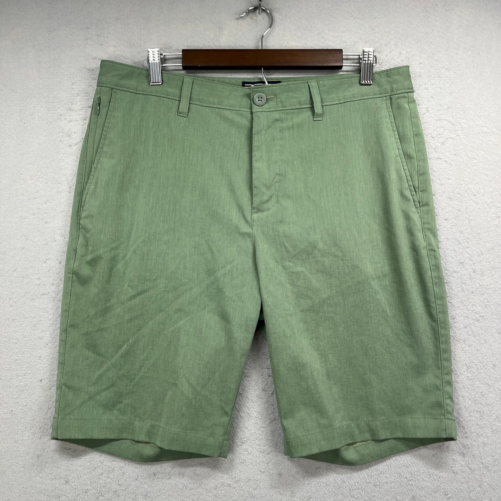 RYE Hawker Rye Shorts Men 34 Green Sea Spray Hybrid Stretch Tech Golf Preppy